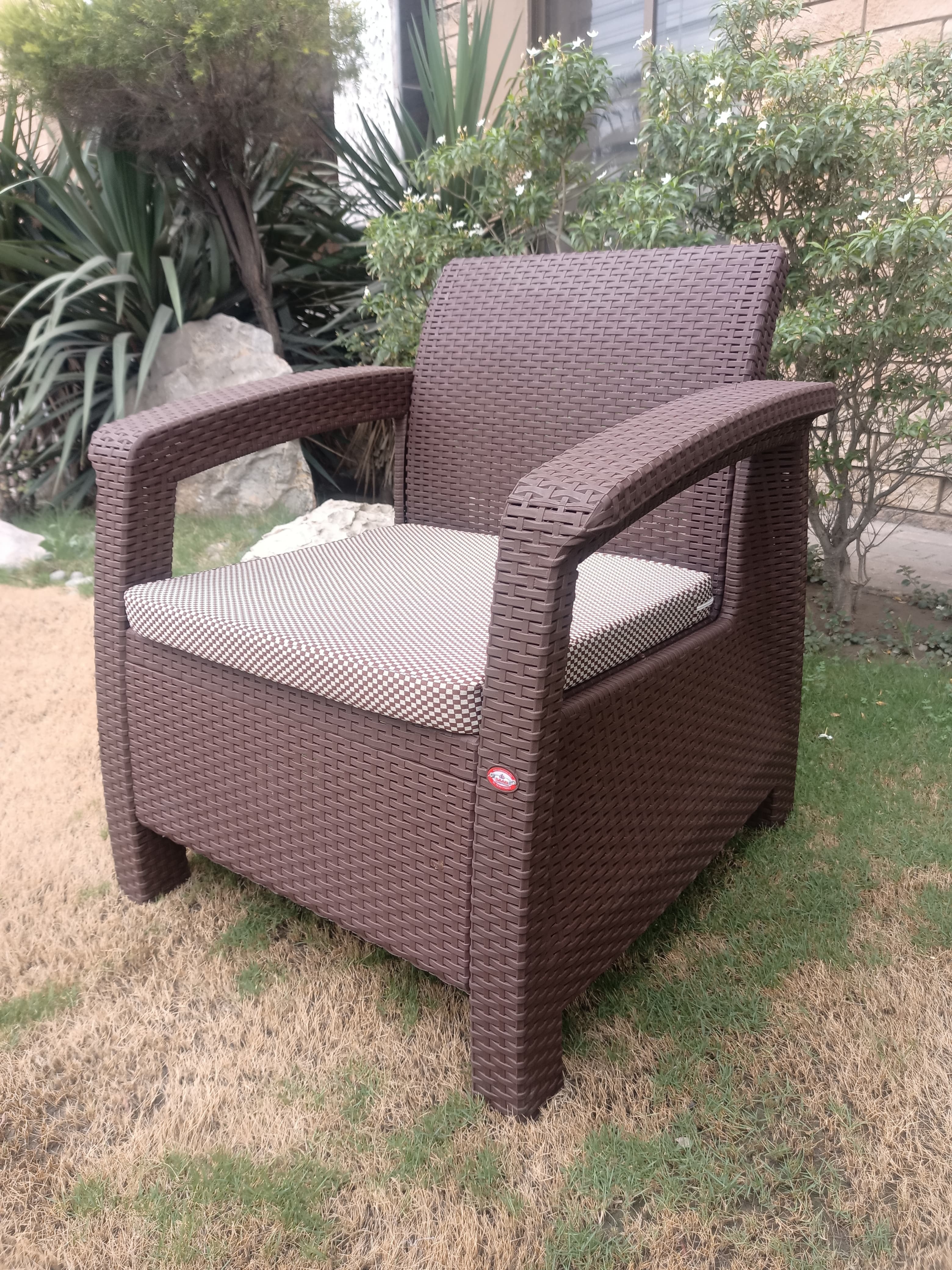 Boss BP-372 Newly Designed Rattan Allegra Single Seater Sofa with Printed Cushion thumbnail 5