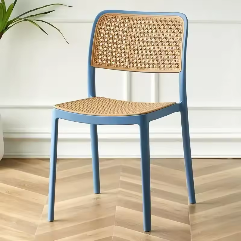 RK-DNC28 – Modern Rattan-Style Plastic Dining Chair thumbnail 3