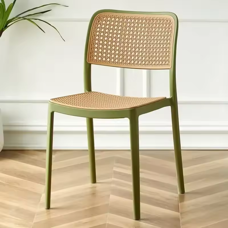 RK-DNC28 – Modern Rattan-Style Plastic Dining Chair thumbnail 5