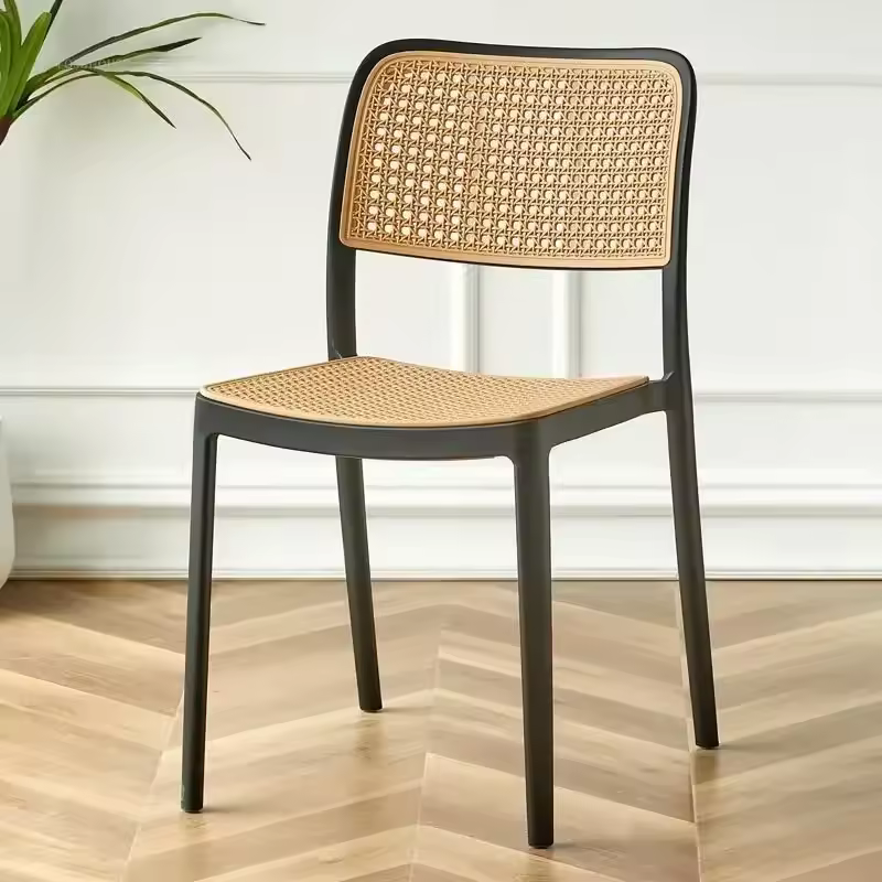 RK-DNC28 – Modern Rattan-Style Plastic Dining Chair thumbnail 6