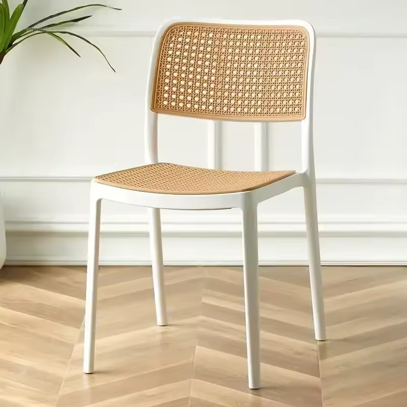 RK-DNC28 – Modern Rattan-Style Plastic Dining Chair thumbnail 7