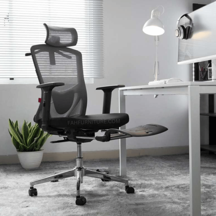 RK-2019 – Ergonomic Mesh Executive Chair with Footrest thumbnail 4