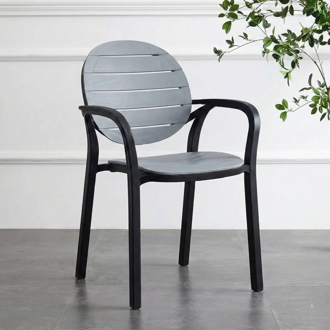 🪑 RK-675 Round Back Plastic Arm Chair – Stylish & Stackable thumbnail 8
