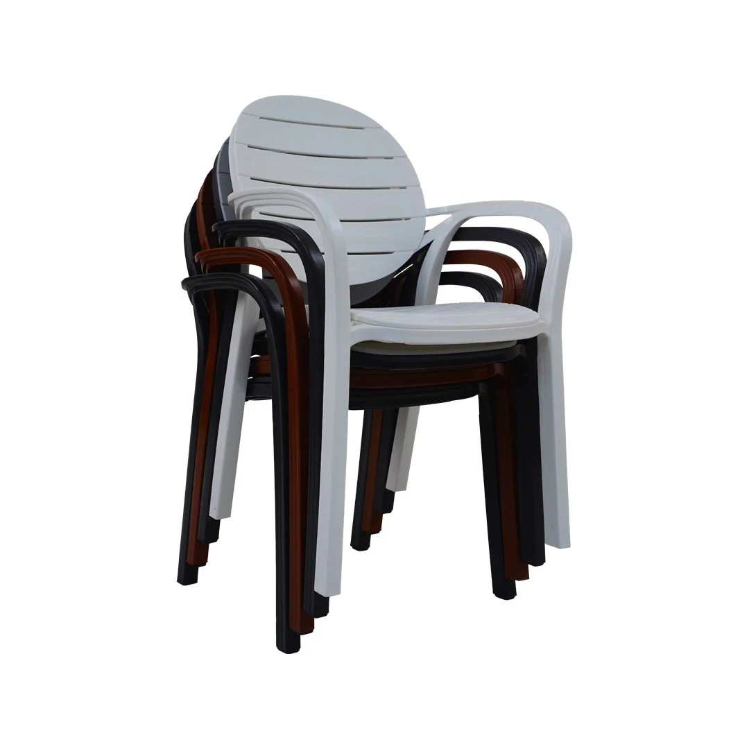 🪑 RK-675 Round Back Plastic Arm Chair – Stylish & Stackable thumbnail 11