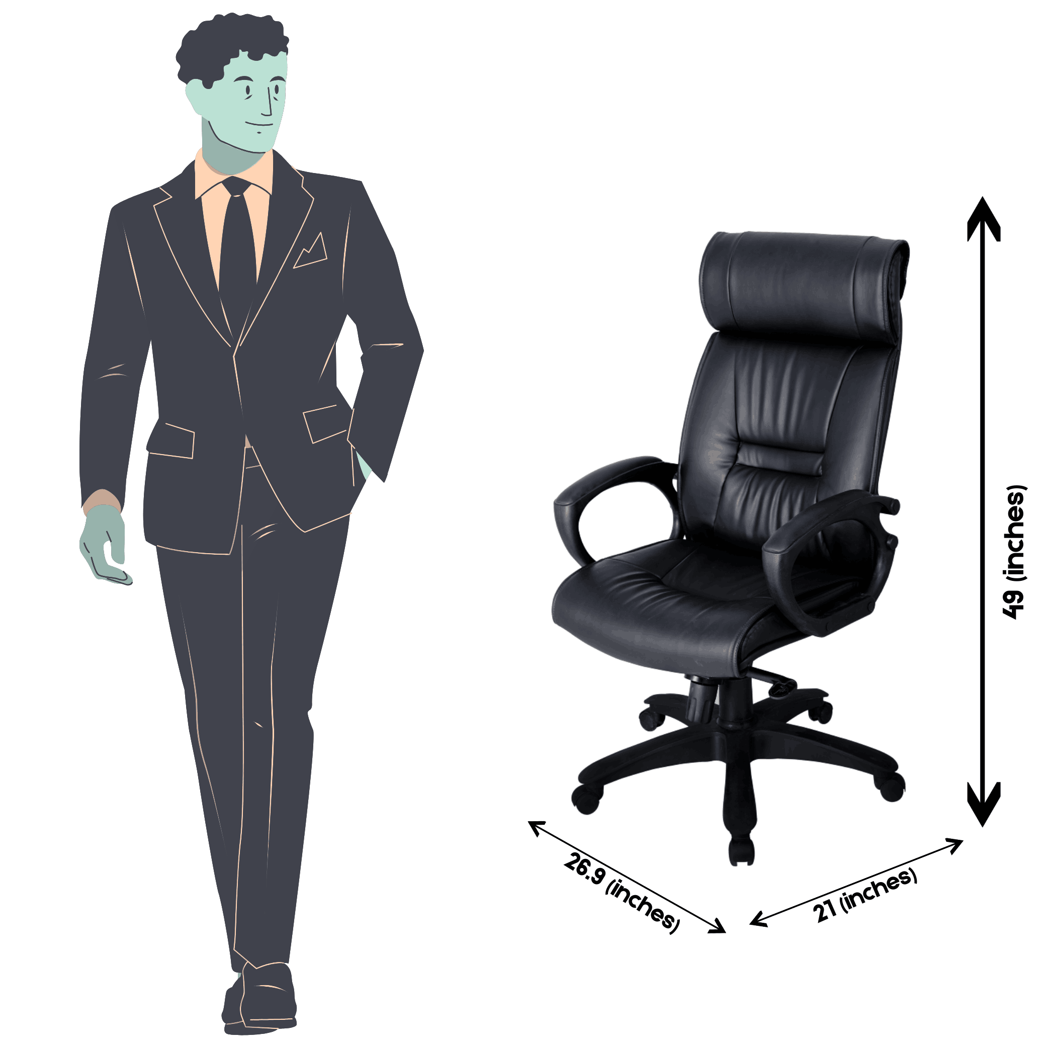 Model RK-517 (Black Executive Chair) thumbnail 3