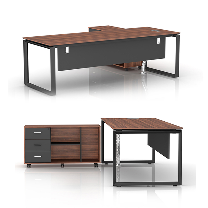 Model Name: RK-ET-505 Product Type: Executive Office Table with Side Rack