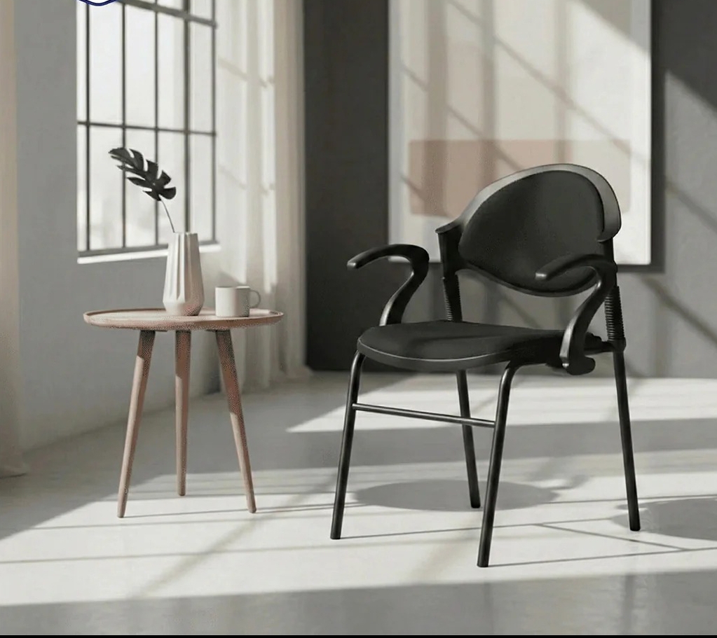Model B-02AC – Cushioned Visitor & Study Chair with Armrests  