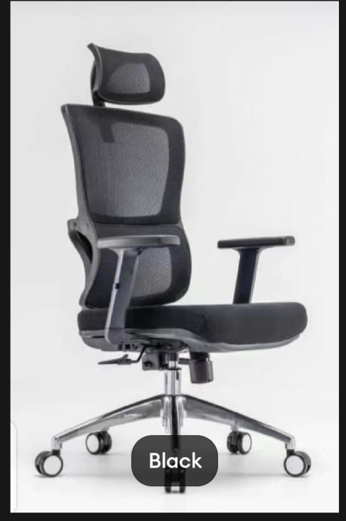 RK-P718 – High Back Mesh Executive Revolving Chair | Adjustable Headrest & Chrome Base   thumbnail 3