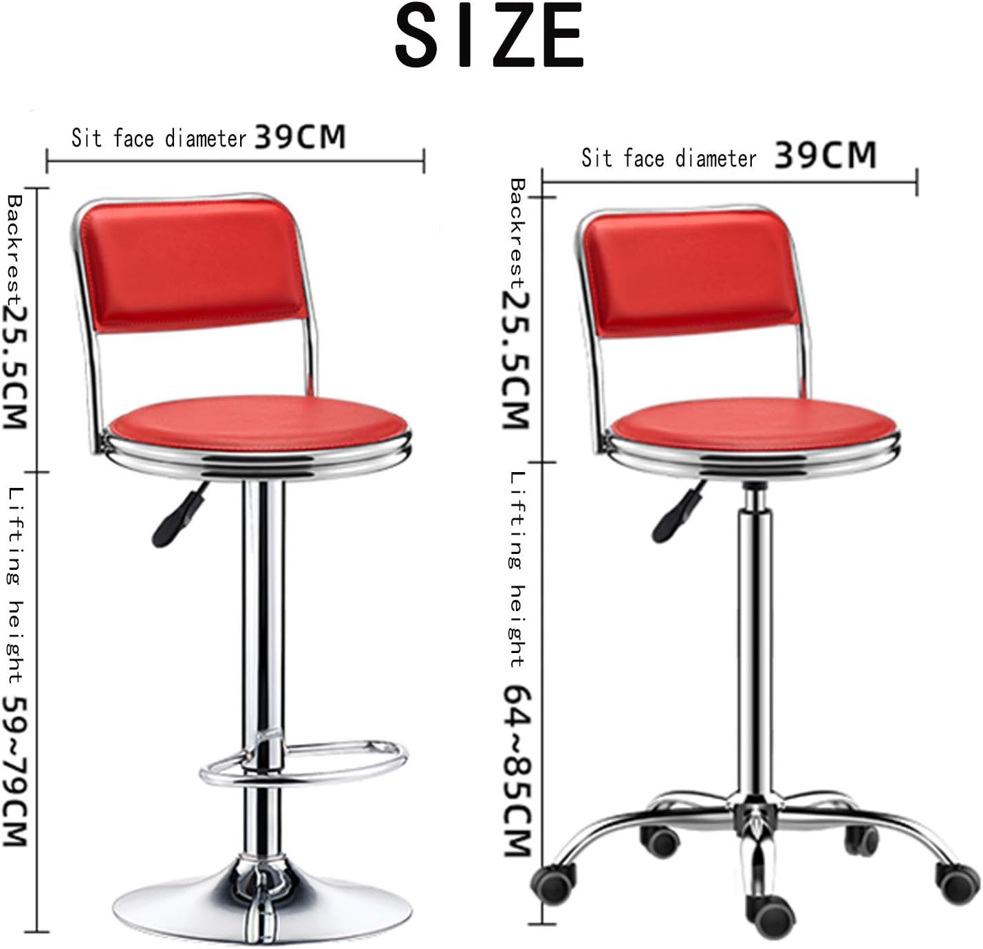 RK-B316 – Adjustable Chrome Bar Stool thumbnail 5