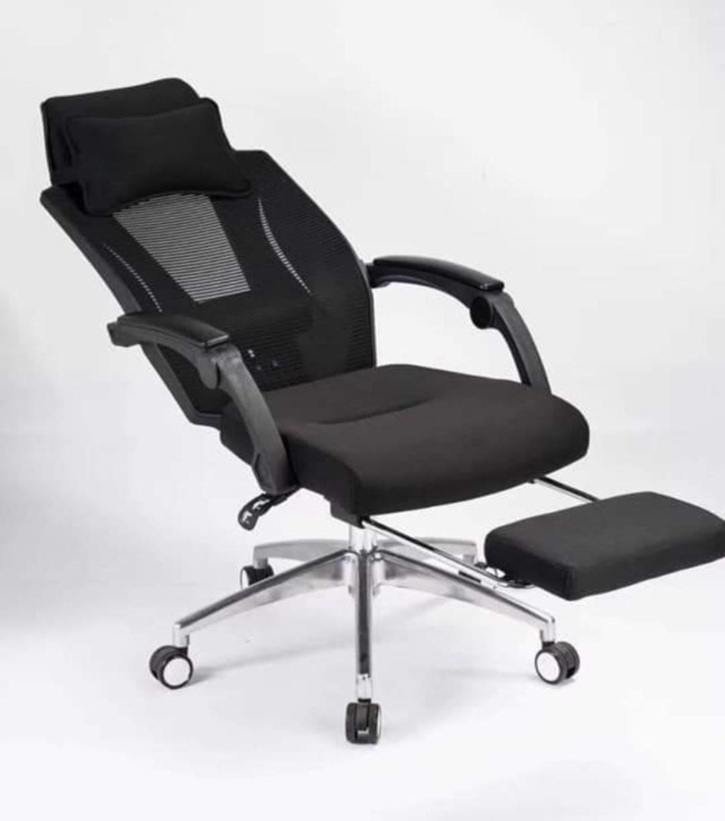 RK-Q57 High Back Mesh Ergonomic Executive Recliner Chair with Footrest & Headrest Pillow thumbnail 3