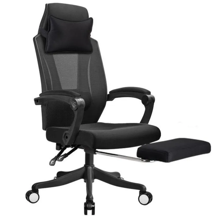 RK-Q57 High Back Mesh Ergonomic Executive Recliner Chair with Footrest & Headrest Pillow thumbnail 4