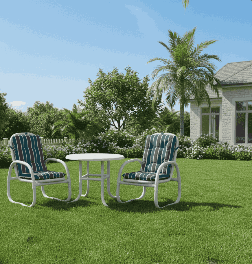 RK-OD99 – Outdoor Cushion Set with Table & Umbrella (5-Piece Set) thumbnail 4