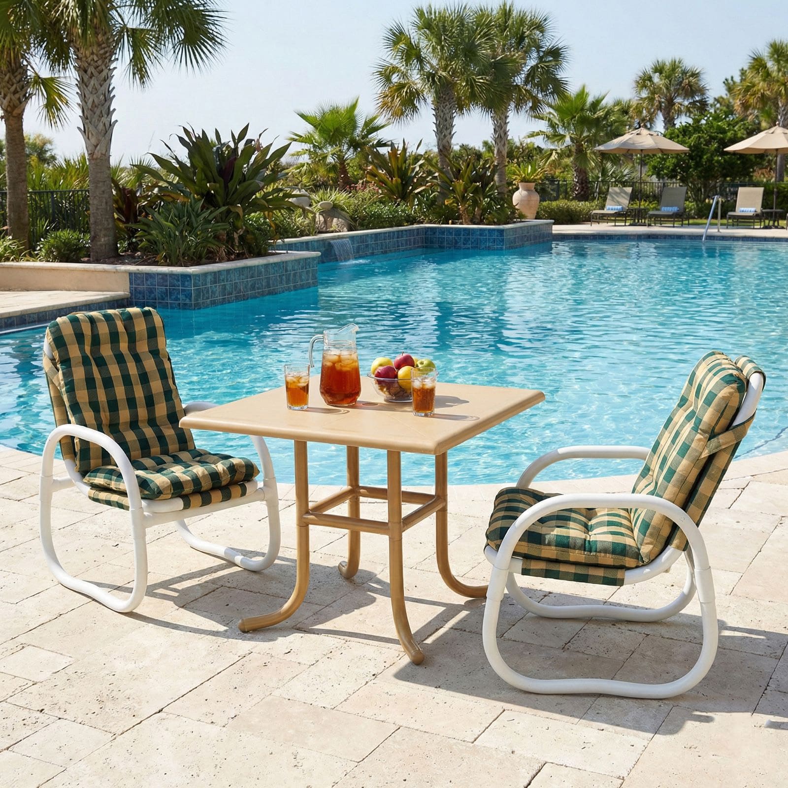 RK-OD99 – Outdoor Cushion Set with Table & Umbrella (5-Piece Set) thumbnail 6