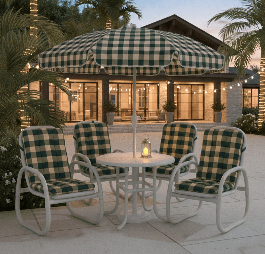 RK-OD99 – Outdoor Cushion Set with Table & Umbrella (5-Piece Set) thumbnail 7
