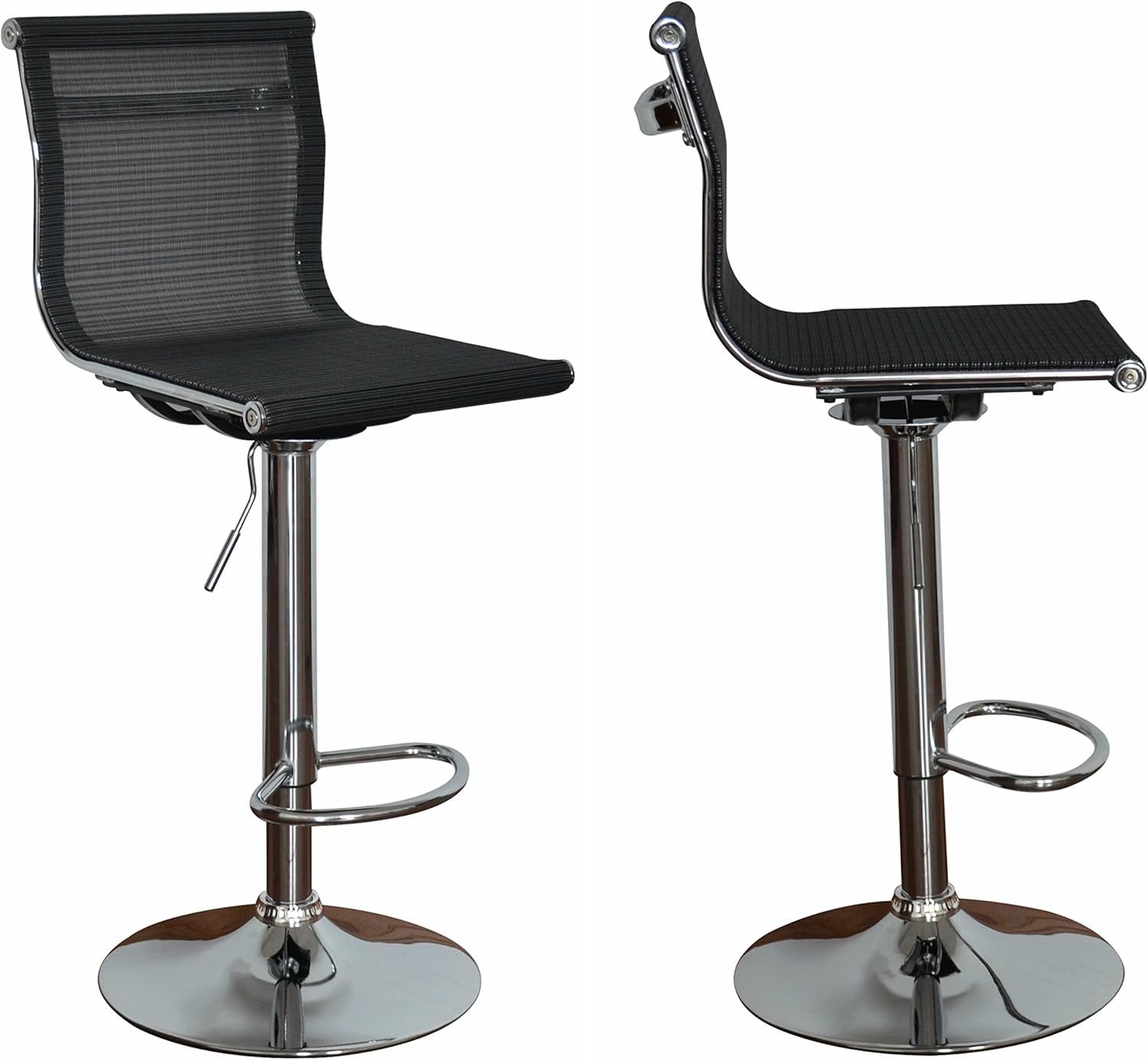 RK-B511 Modern Mesh Bar Stool (Black Finish) thumbnail 2