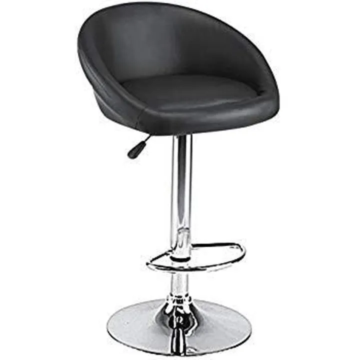 RK-B513 – Elegant Black Bar Stool with Cushioned Back Support