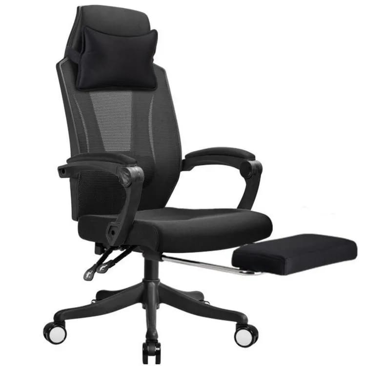 RK-E918 – High Back Mesh Ergonomic Executive Recliner Chair with Footrest & Headrest Pillow  