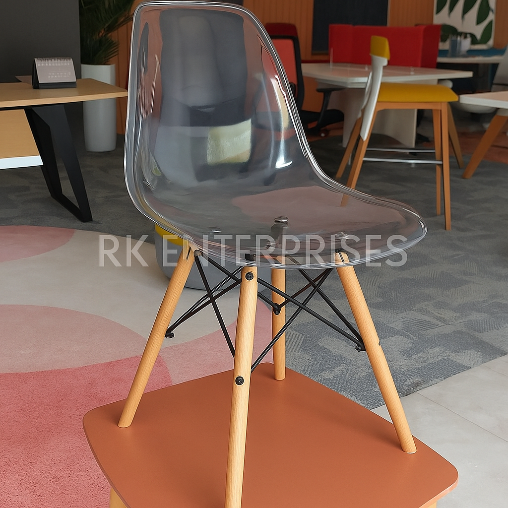 RK-204 Transparent Plastic Chair – Modern Elegance  