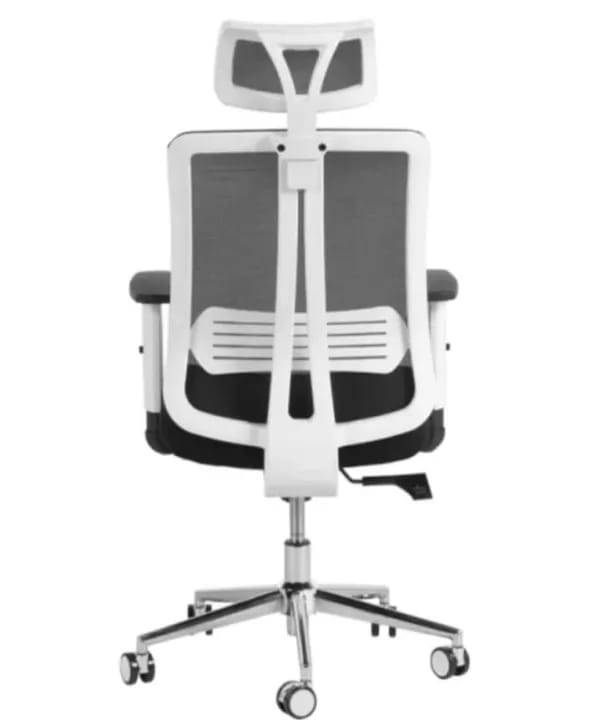RK-P718 – High Back Mesh Executive Revolving Chair | Adjustable Headrest & Chrome Base   thumbnail 3