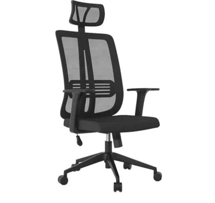 RK-P718 – High Back Mesh Executive Revolving Chair | Adjustable Headrest & Chrome Base   thumbnail 4