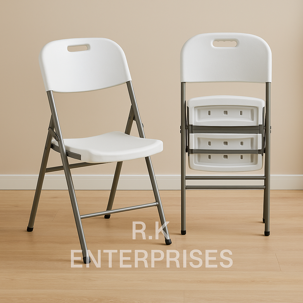 RK-FC1125 Folding Chair – Strong & Durable Metal Frame with Plastic Seat thumbnail 2
