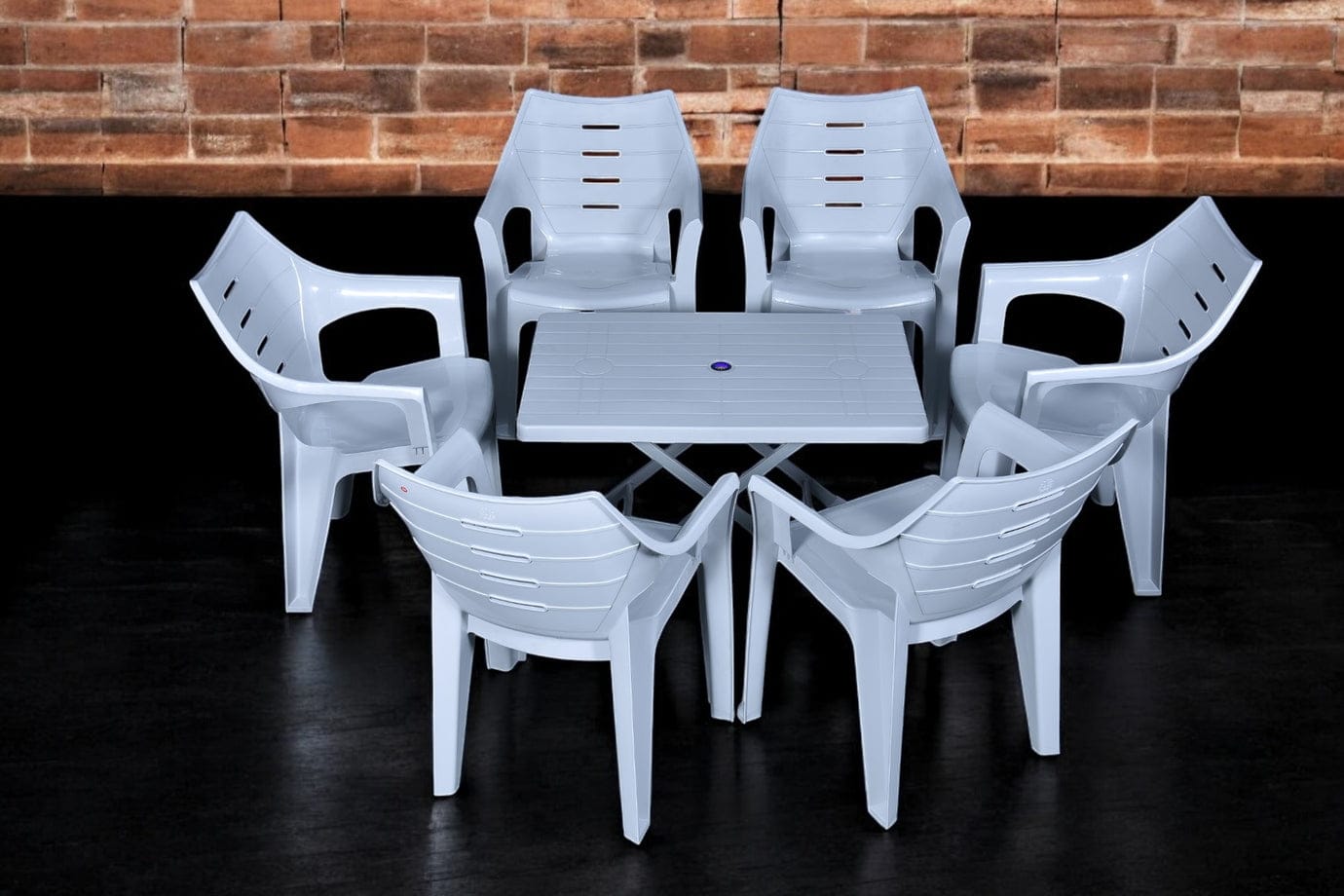 Elegance Chair Set with BP-214-s Folding Steel Plastic Table thumbnail 4