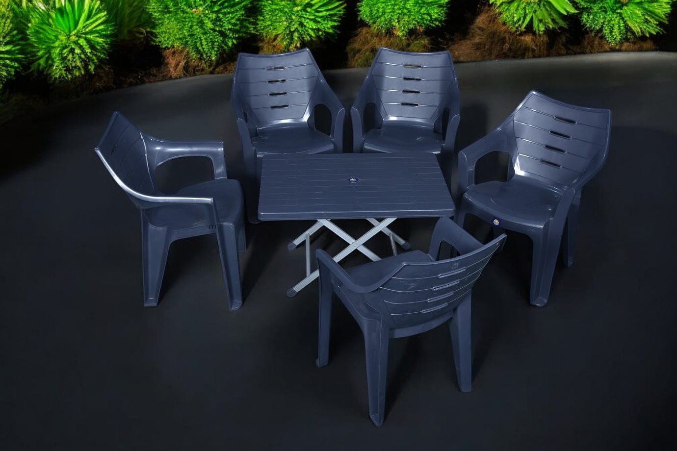Elegance Chair Set with BP-214-s Folding Steel Plastic Table thumbnail 3