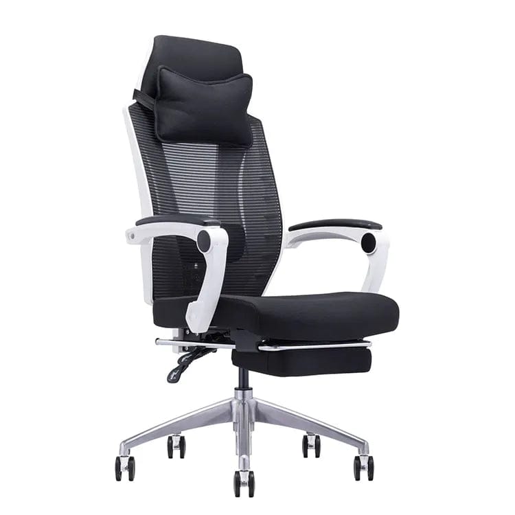 RK-E918 – High Back Mesh Ergonomic Executive Recliner Chair with Footrest & Headrest Pillow   thumbnail 3