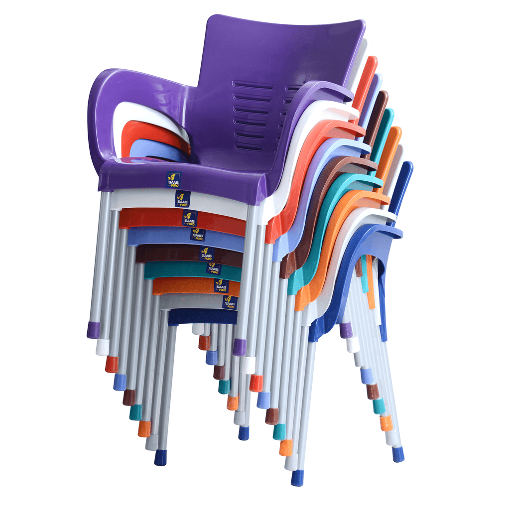 Model: SP-206 – Stackable Plastic Chair with Metal Legs thumbnail 9