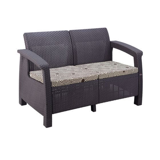 Boss BP-373 Newly Designed Rattan Allegra 2 Seater Sofa with Printed Cushions
