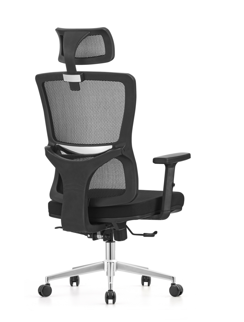 RK-P718 – High Back Mesh Executive Revolving Chair | Adjustable Headrest & Chrome Base   thumbnail 2