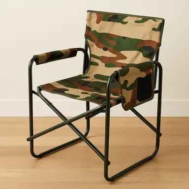 RK Folding Military-Style Outdoor Chair – Model No. RK-FC1201-CAM