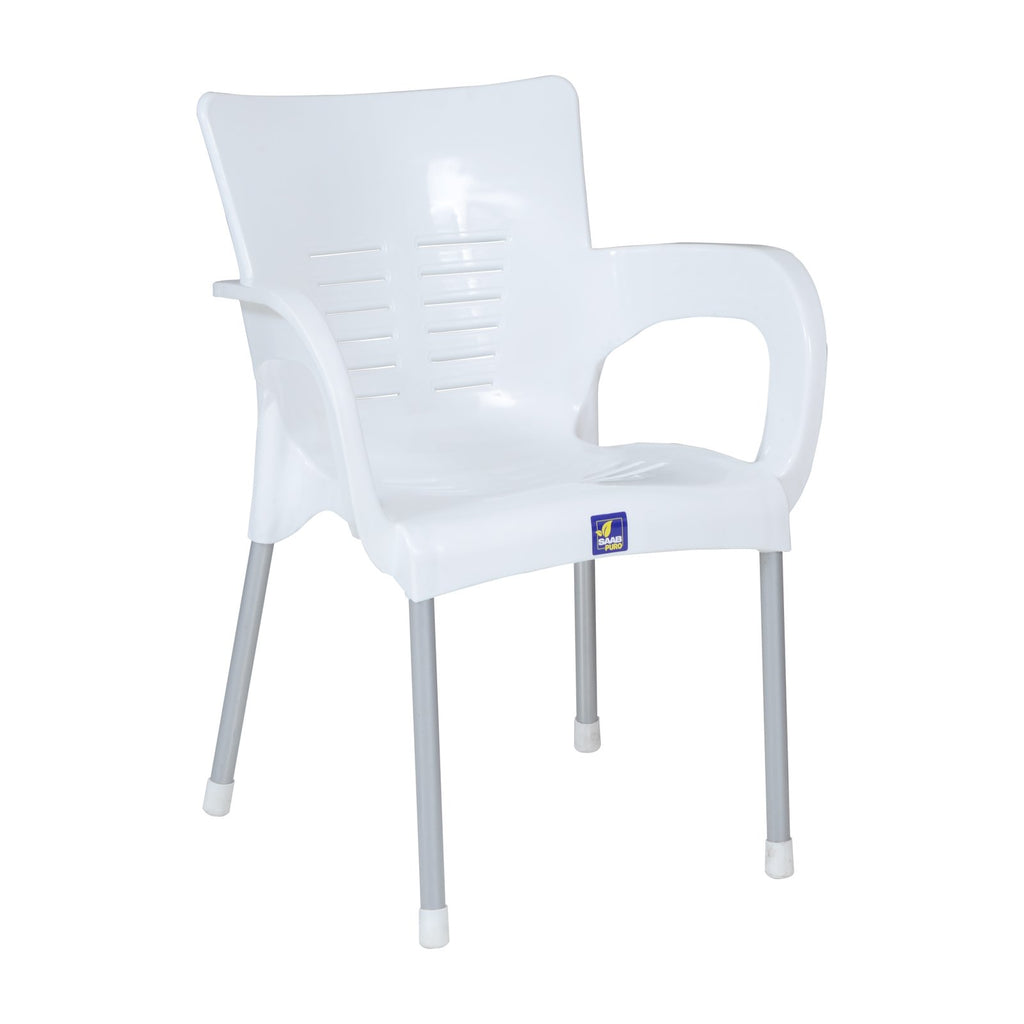 Model: SP-206 – Stackable Plastic Chair with Metal Legs thumbnail 2
