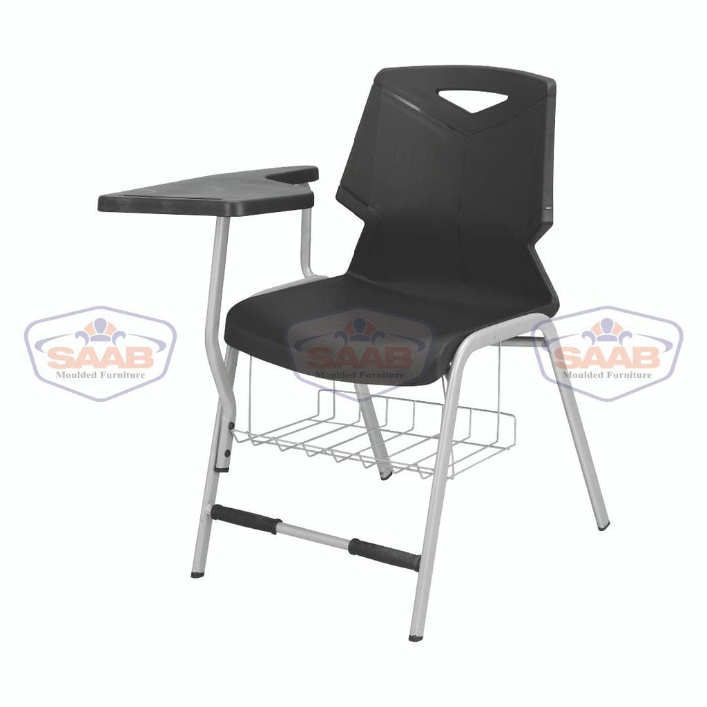 Model S-195-SB – Study Chair with Writing Pad & Book Rack 