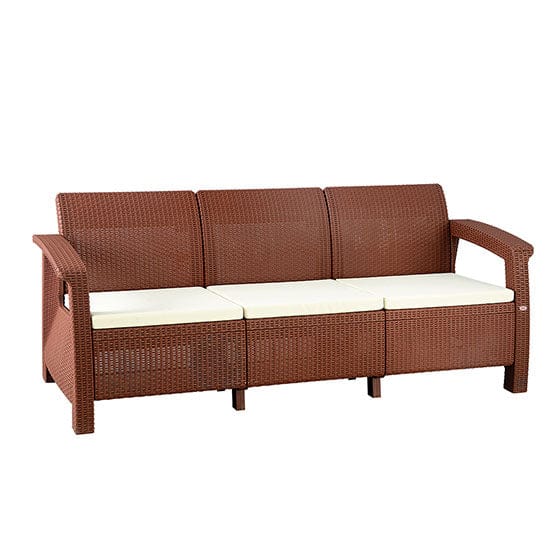 Boss BP-375 Newly Designed Rattan Allegra 3 Seater Sofa with Printed Cushions